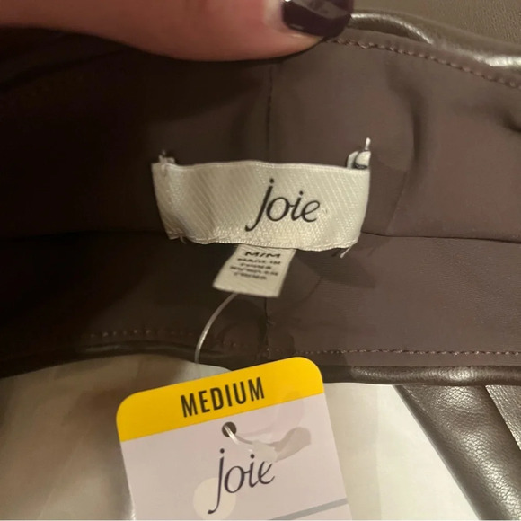 NWT Joie Limited Edition Ladies Faux Leather Legging Size Medium Brown - Picture 6 of 11